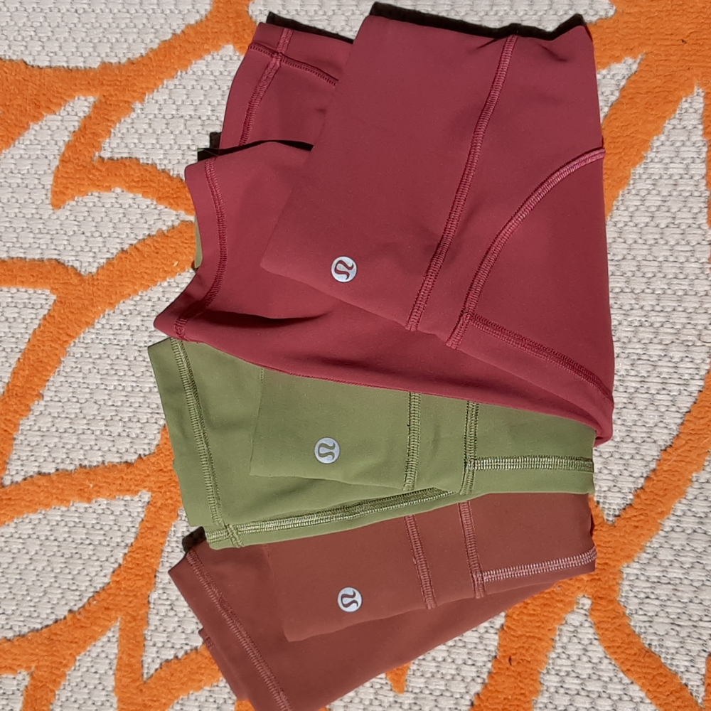 3 pr Lululemon leggings fall, 23, size 6
